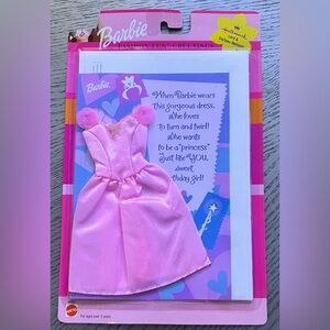 NEW Vintage 2001 Barbie Fashion Fun Greetings Oufit & Hallmark BdayCard Pkg FLAW